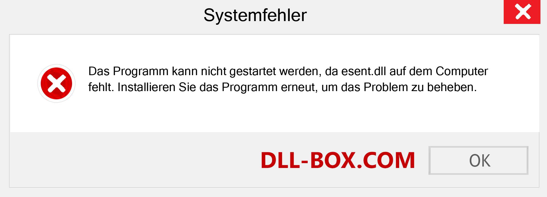 esent.dll-Datei fehlt?. Download für Windows 7, 8, 10 - Fix esent dll Missing Error unter Windows, Fotos, Bildern