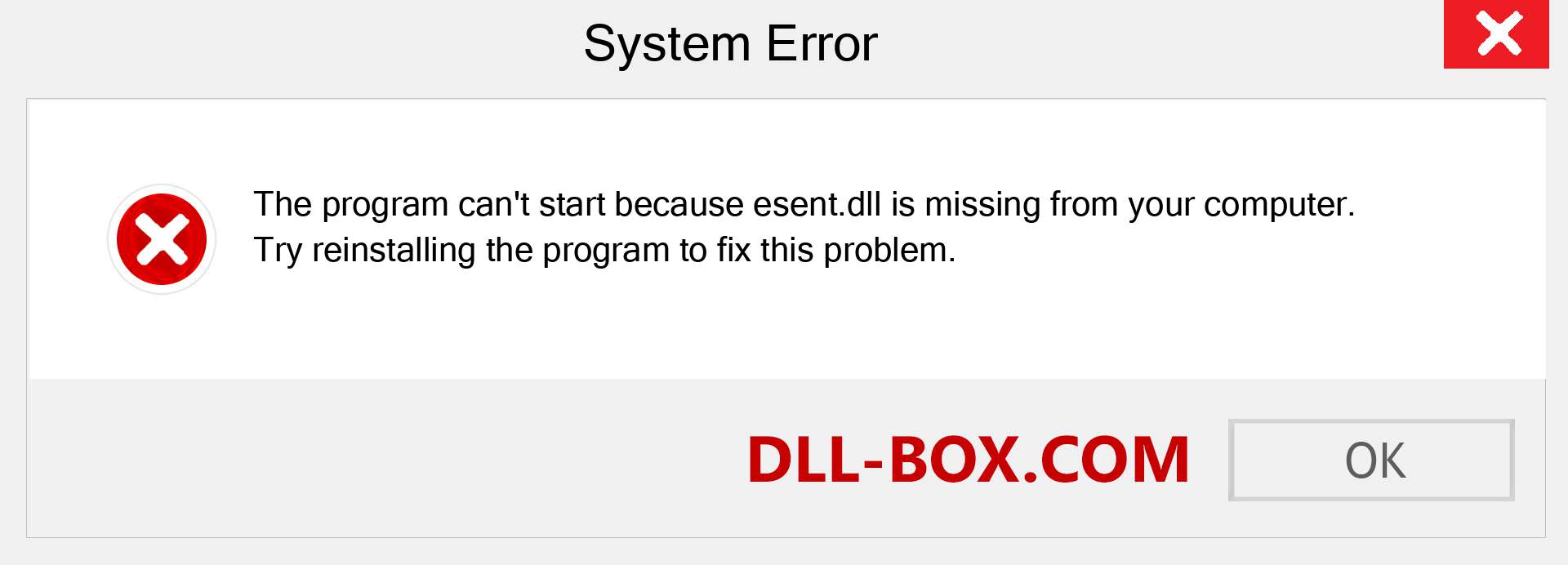  esent.dll file is missing?. Download for Windows 7, 8, 10 - Fix  esent dll Missing Error on Windows, photos, images